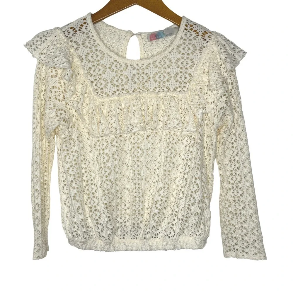 Free People‎ Beach Feel The Love Crochet Blouse